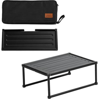 Opklapbare tafel Draagbare lichtgewicht campingtafel voor buiten backpacken BBQ-picknick S black
