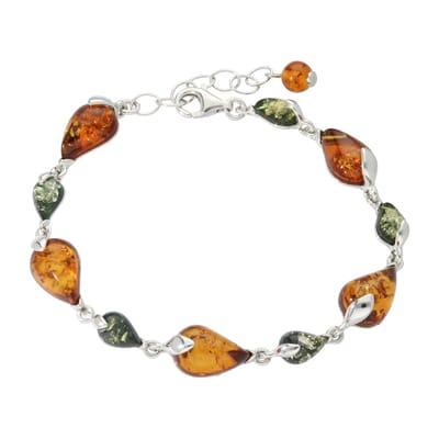 La Rosa Princesa Barnsteen Armband Echt Zilver Gerhodineerd Amber dames cadeau moeder vrouw vriendin verstelbaar
