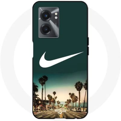 Coque - MANIACASE - Realme V23 - Souple - Palmiers de Californie - Nike Logo