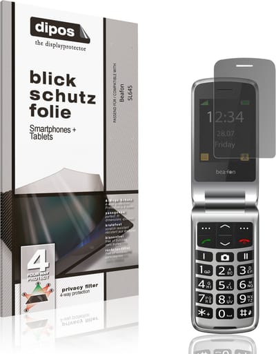 dipos – Matte Privacy Screenprotector geschikt voor Beafon SL645 | Anti-Spy Beschermfolie
