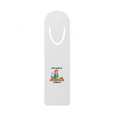 Hacebo® - Later word ik journalist metalen boekenlegger - Journalisten - Journalist - interviewer - interviewen - Analist - commentator - schrijver - analyses - sportanalist - verslagleggen Bladwijzer boekenleggers - 12.7 cm x 3.2cm