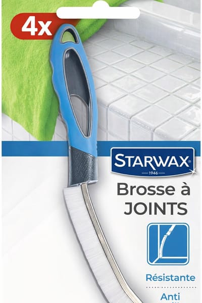 4 x STARWAX Voegborstel – Ergonomisch & Antislip – Krachtige Reiniging van Tegelvoegen – Voor Badkamer & Keuken