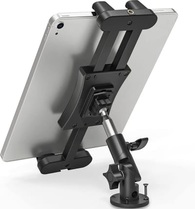 Tablet Houder Auto Dashboard, Keuken Muurbevestiging voor iPad/iPad Mini, Samsung Galaxy, Smartphones en Tablets 4.7-13.5 Inch, Verstelbare Tablet Standaard voor Keuken, Slaapkamer, Badkamer, Auto