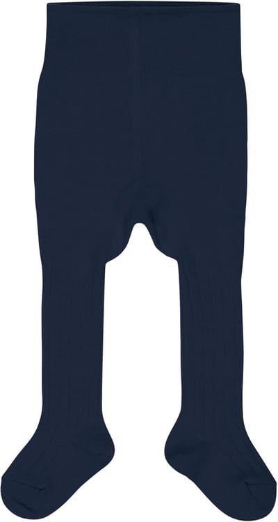 FALKE Cosy Rib dik eenkleurig katoen kasjmier panty baby blauw - maat 62-68