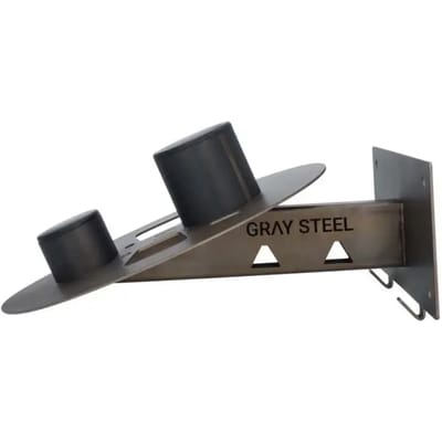 Gray Steel X5 Helmhouder & Wandsteun - Gun Metal Kleur - 5-in-1 Ophangsysteem voor Motoruitrusting, Motorhelmen en Motorkleding