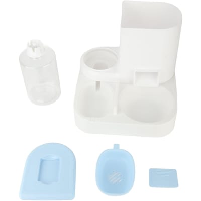 Huisdier Water- en Voerbakken Set Grote Capaciteit Automatische Huisdier Voer- en Waterdispenser Dubbele Hond Kat blauw