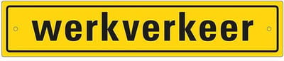 Pickup Bord  Werkverkeer met zuignapjes 400x80 mm  Reflecterend Klasse 1