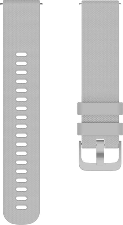 Siliconen bandje - geschikt voor Samsung Galaxy Watch 7 / Watch FE / Watch 6 / Watch 6 Classic / Watch 5 / Watch 5 Pro / Watch 4 / Watch 4 Classic / Watch 3 41 mm / Active / Active 2 / Watch 42 mm - grijs