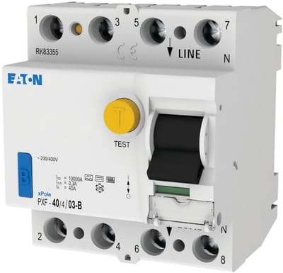 Eaton 300300 PXF-40/4/03-B Aardlekschakelaar Aardlekschakelaar voor AC/DC B 4-polig 40 A 0.3 A 230 V, 400 V