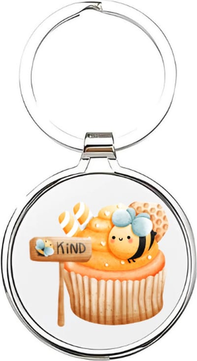 Akyol - Bijen Sleutelhanger - bij - Dierenliefhebbers - Bee - wesp - hommel - dieren - insecten - honing - honingraad - wespenkoningin - tuindieren - vliegend insect - dierendag - 4 x 7,5 CM