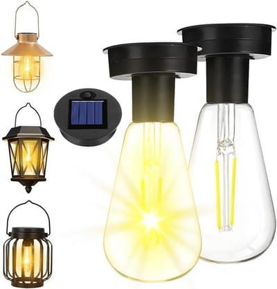 Outdoor Solar Vervangingslampen met Helder LED Licht - Waterdichte Tuinverlichting voor Buiten - 2 Stuks van 8 cm