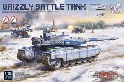 Border Model Modelbouwpakket Militaire voertuigen - BC002 Grizzly Battle Tank - Red Alert 2 Plastic - 1:35 - Modelbouw