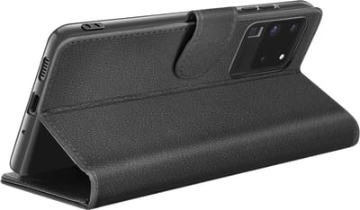 Zanae, Hoesje geschikt voor Galaxy S20 Ultra - Wallet Case & Magneetsluiting, Zwart