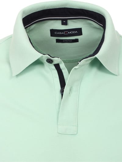 Casa Moda Polo Shirt Comfort Fit Effen Stretch Turqouise - M