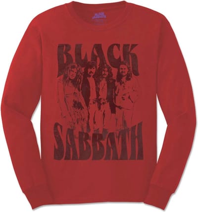 Black Sabbath - Band & Logo Longsleeve shirt - S - Rood