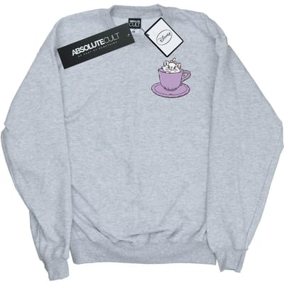 Disney Dames/Dames Aristocats Marie In Cup Borstprint Sweatshirt (Sportgrijs)