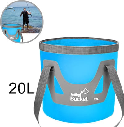 Multifunctionele Draagbare Opvouwbare Emmer – 20L – Voor Reizen, Kamperen, Vissen, Wandelen & Tuinieren