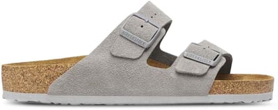 Birkenstock - Arizona Suède Stone Coin Grijs Smal Voetbed - Maat 44