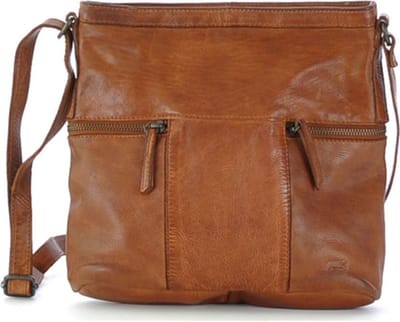 Bear Design Medium Schoudertas / Crossbody Tas Dames - Leer - Cow Lavato - Cognac