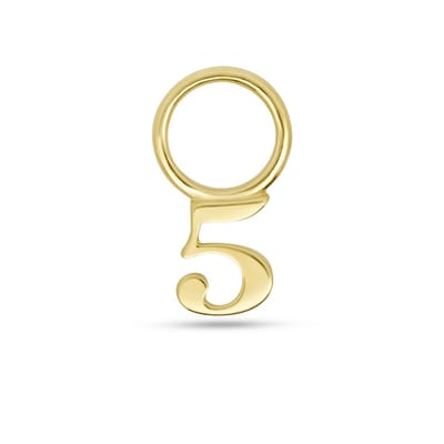 New Bling - 9NBG-O157-5 - 14K geelgoud – Bedel – Nummer 5