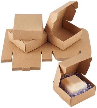 Dailygoods- Geschenkdozen met Deksel - 50 Stuks - Kraftpapier - Kleine Vierkante Dozen - Perfect voor Knutselen - Ideaal voor Valentijnsgeschenken - 8,5 x 8,5 x 3,5 cm - Cadeaudozen