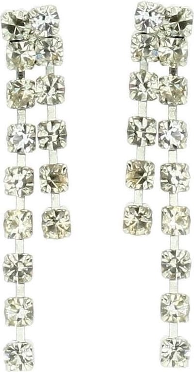 Behave - Oorbellen hanger steentjes glans - Feestelijk avondaccessoire