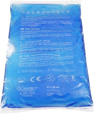 Koud warm kompres - Therapie pakking - Snelle pijnverlichting - 8 maten beschikbaar - 21 x 38 cm - Blauw