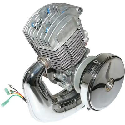 Motor compleet met elektronische ontsteking + koppeling + uitlaat P2R MBK 88 AV7