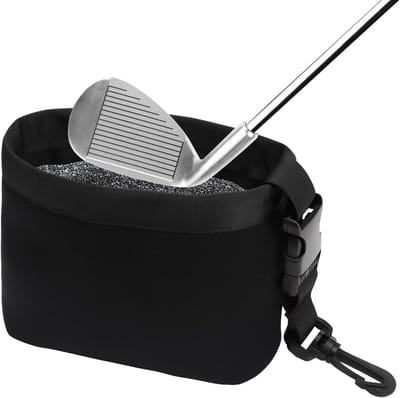 Draagbare Schoonmaakzak voor Golfballen en Golfclubs, Waterdichte Polyester Tas met Afneembare Clip, Ideaal voor Golfliefhebbers en Sporters