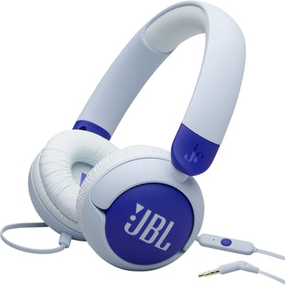 JBL JR 320 - Kinderkoptelefoon - Bedrade Koptelefoon Kind - 85 dB Veilig Volume - On-ear - Met Microfoon - 3.5 mm Jack - Voor School & Tablet - Blauw