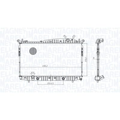 Radiator, motorkoeling MAGNETI MARELLI 350213179600