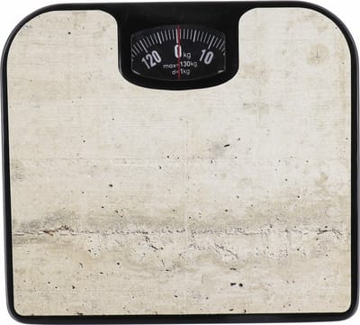 Tendance Personen weegschaal - beton look - kunststof - 27 x 24 cm - Analoge personenweegschalen