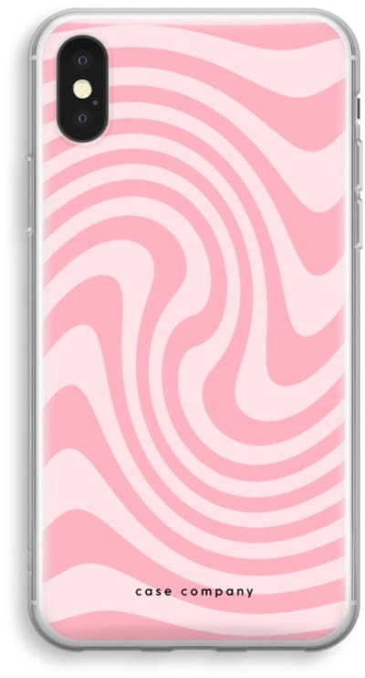 Case Company® - Hoesje geschikt voor iPhone XS hoesje - Swirl Roos - Soft Cover Telefoonhoesje - Bescherming aan alle Kanten en Schermrand