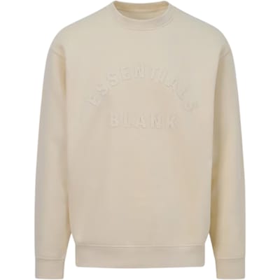 Blank Essentials Sweatshirt met gebogen logo voor volwassenen (Zomerzand)