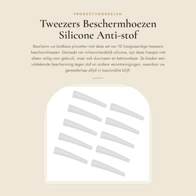Dailygoods- Pincet Set 10 Stuks - Beschermhoes Pincet - Antislip - Duurzaam - Siliconen - Herbruikbaar