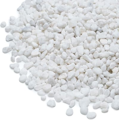 Witte Kiezelstenen - Decoratieve Stenen - Tuin Decoratie - Mat Oppervlak - 1/5 inch - Wit