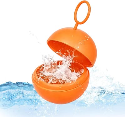 Waterballonnen Snel Vullen - Herbruikbaar Speelgoed - Buitenspelen Zomer - Trekring Mechanisme - 15 x 6.5 cm - Oranje