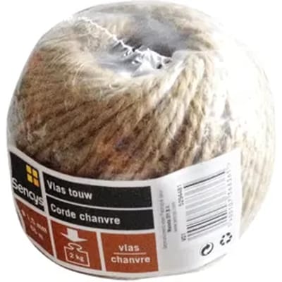 Sencys Natuurlijk Touw - Hennep - Schimmelbestendig - 1,5mm X 65m - Bruin