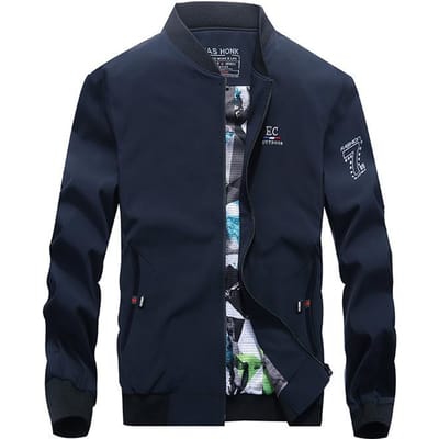 Jassen voor Mannen Lente en Herfst Nieuwe Mannen Jeugd Losse Grote Maten Jassen Baseballkraag Jassen 4XL black