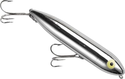 Kunstaas - Zwemend aas - Vissen oppervlak - Walk-the-dog actie - 114 cm - Vernikkeld