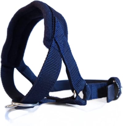 Hoofdhalster hond - Anti trek - Donker blauw - Maat S - Gevoerd - Antitrek hoofdhalster hond - Halster hond - Anti trek hond