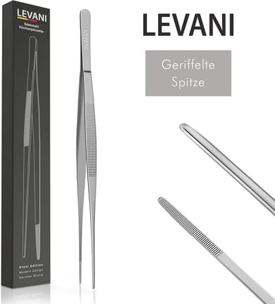 Keukentangen 30 cm - RVS editie - Ergonomische handgreep - Ideaal voor grillen - SnelShoppen