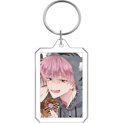 Porte-clés Acrylique Face B de Tamon Porte-clés Kawaii Cadre Photo Fukuhara Tamon Créativité Kinoshita Utage Étudiant Dessin Animé Cadeau gray
