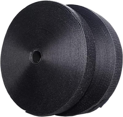 Klittenbandsluiting - Haak en Lus Tape - Textiel Verbinding - Op Maat Te Knippen - 25 Meter - Zwart