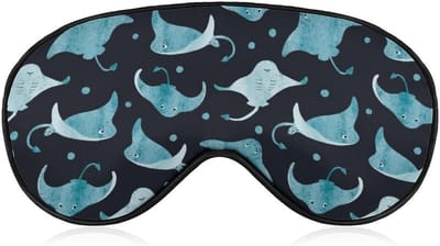 Oogmasker Gladde Stof - Slaapmasker Verstelbaar - Ontspannen Reizen - Geen Oogdruk - 22 x 12 cm - Zwart