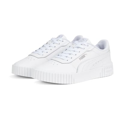 PUMA Carina 2,0 Dames Sneakers - Wit/Zilver