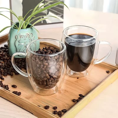 latte macchiato glazen - 350 ml - 6 stuks - Theeglazen - dubbelwandige glazen - latte macchiato glazen dubbelwandig - latte glazen - Koffieglazen - Cappuccino glazen