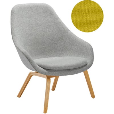 HAY - About A Lounge Chair High AAL 93 - lak op waterbasis - Hallingdal 457 - mosterd - geel