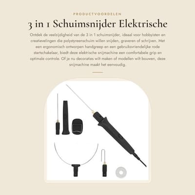 Dailygoods - Schuimsnijder - Elektrische Snijder - Ergonomisch