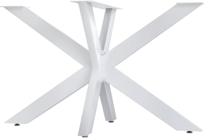 CLP Hardwick Tafelpoten - metaal - doe-het-zelf - hoogte van 71 cm - Stervormig tafelframe - gepoedercoat - wit